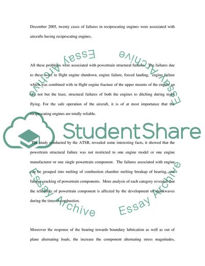 Accident Investigation for Aircraft Reciprocating Engines Conducted by ATSB