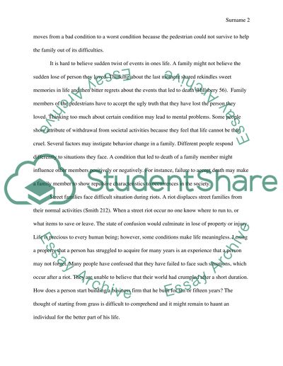 Effects of Riots on Families