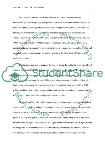 Financial and Accounting Regulation: Turner Review