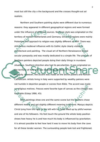 Scene of Lamentation for Jesus Christ in Northern and Southern Renaissance