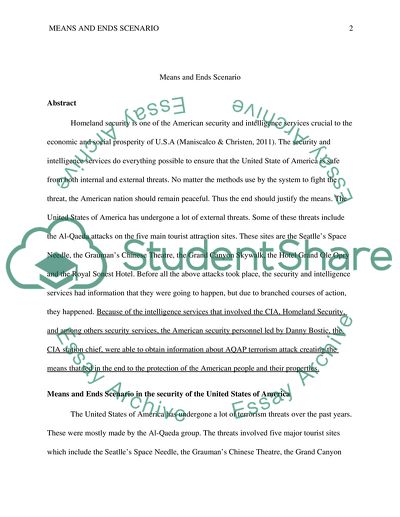 Applied Research Project Capstone: Assignment Scenario "Ends and Means"