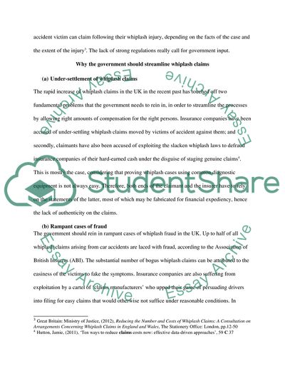 What The Government Should Do About Whiplash Claims
