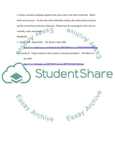 Supporting a Speed Limit