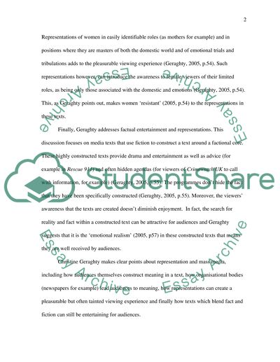 Semiotics and the Construction of Meaning by Christine Geraghty