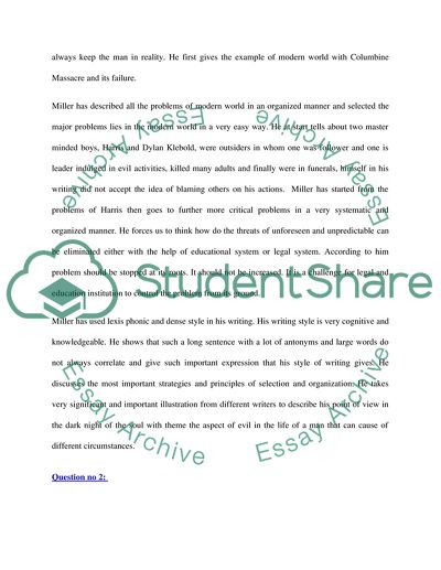 Questions For A Second Reading