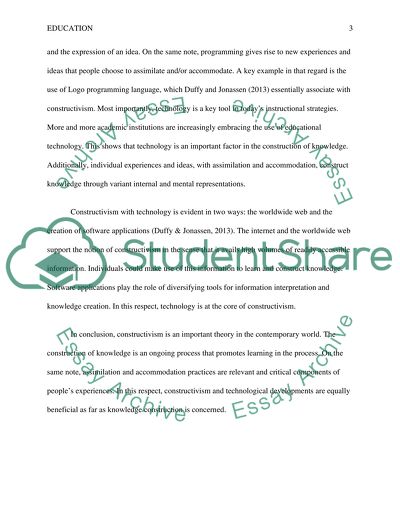 Technology Integration and Constructivism Theory