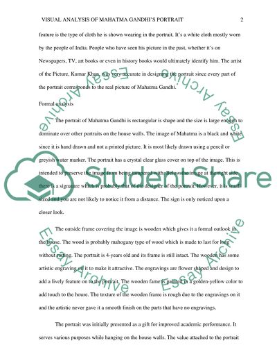 Visual analysis of Mahatma Gandhis portrait