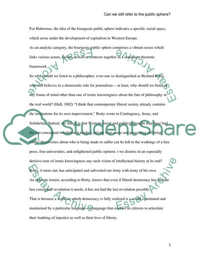 Can We Still Refer to the Public Sphere