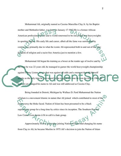 Muhammad Alis Emotional Impact towards White People Due to Religious Switch