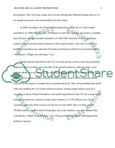 Health Economics: Healthcare as a Right or Privilege