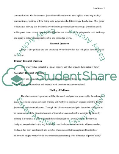 Communication Innovation: Twitter - Then and Now