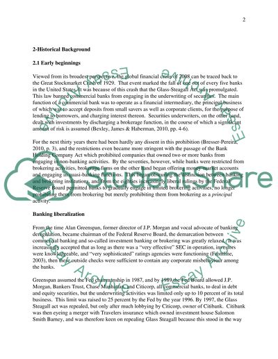 The Global Financial Crisis of 2007-2009