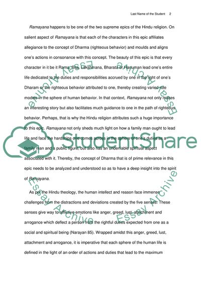 Dharma in the Ramayana