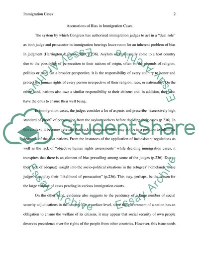 Accusations of Bias in Immigration Cases