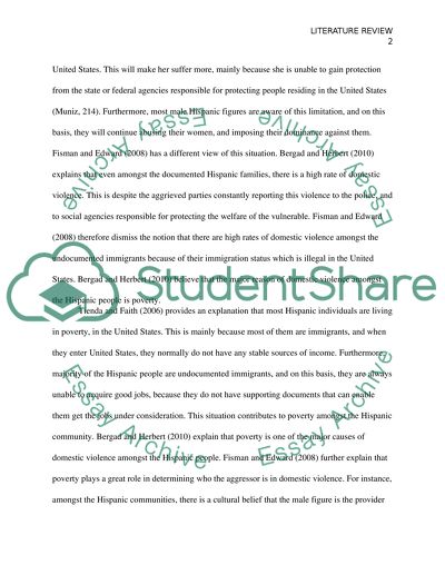 Domestic Violence amongst the Hispanic People