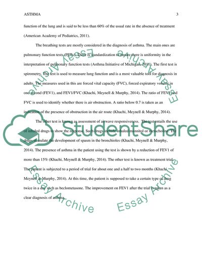 ASTHMA: SYMPTOMS AND STAGING