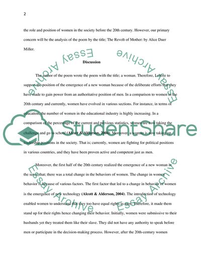 Women in the First Half 20 Century