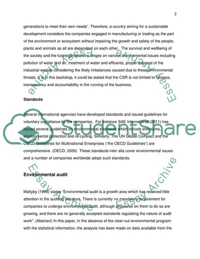TESCO: Environmental Audit
