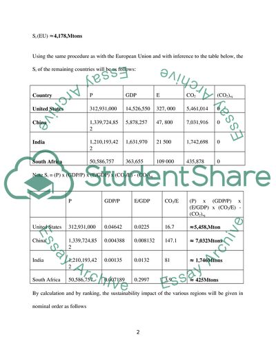 Energy Sustainability Calculations