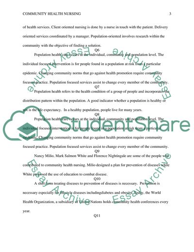 Community Health Nursing