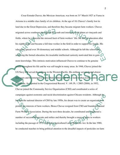 Cesar chavez research paper