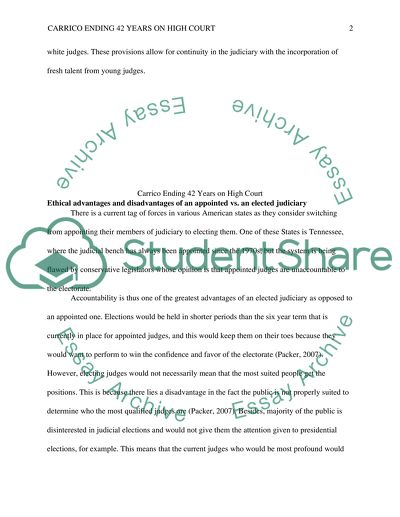 Carrico Ending 42 Years On High Court