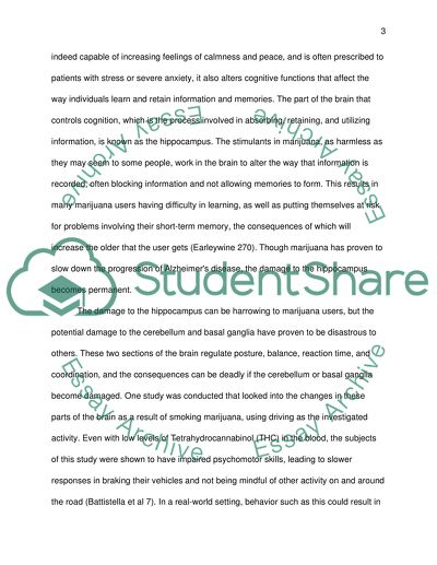 The effect of marijuana on the brain and behavior