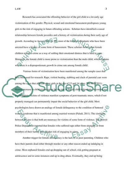 Female Juvenile Delinquents