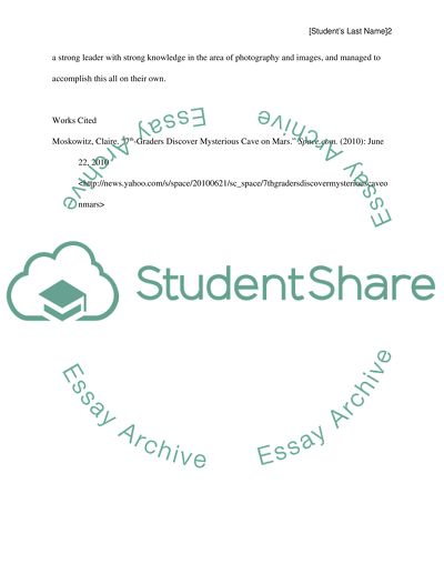 Mysterious Cave on Mars