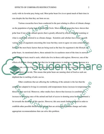 How Global Climate Change Effects the Survival of Polar Bear Abundance in the Arctic