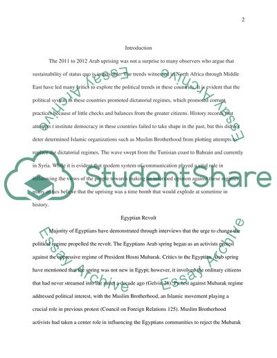 Nature of The Arab Spring