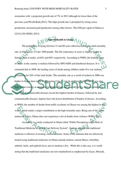 Mortality Rates in Ghana