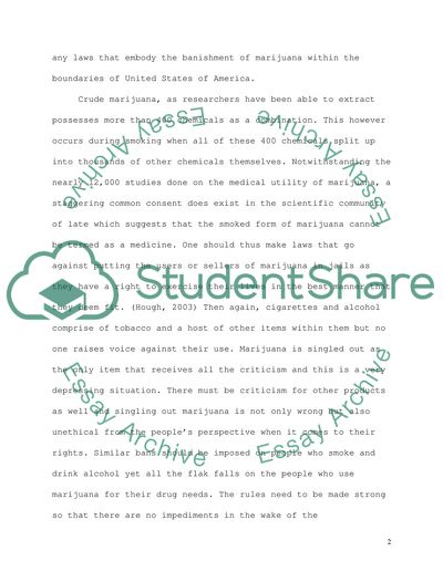 Marijuana Should be Legal in the United States