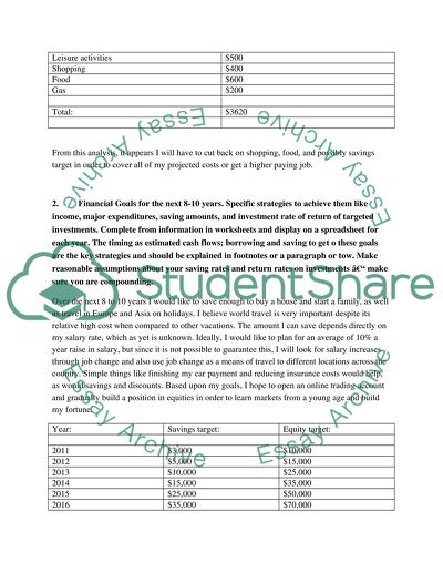 Personal finance essay