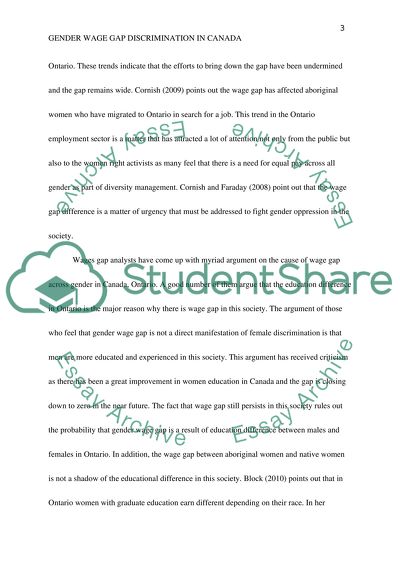 Gender Wage Gap Discrimination in Canada