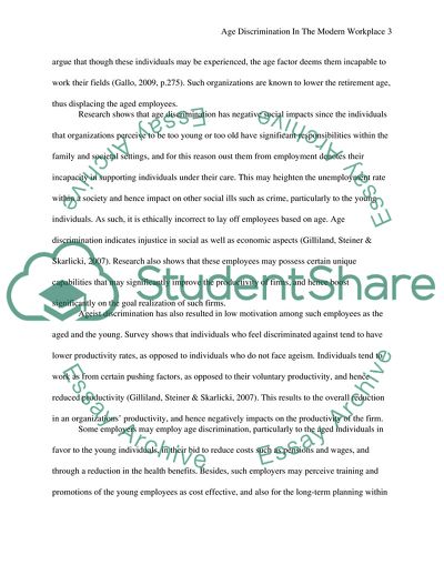 Age Discrimination in the Workplace