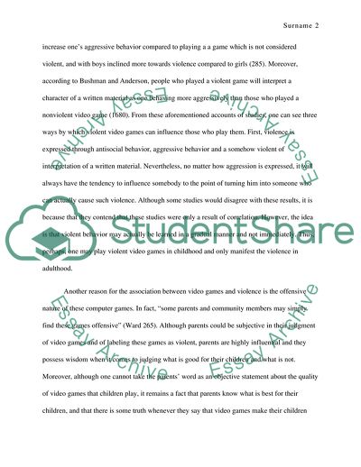 Violent Video Games and Actual Physical Violence