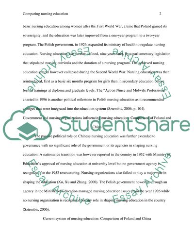 Comparing Nursing Education