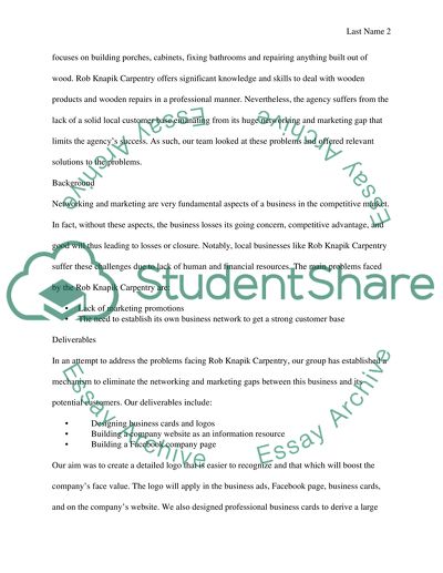 Short report for a project