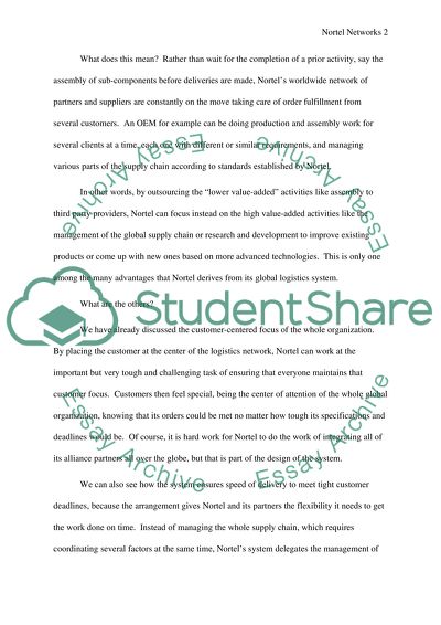 Nortel Networks Global Logistics