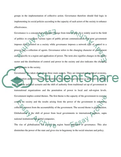 Governance for Health Care in Globalization