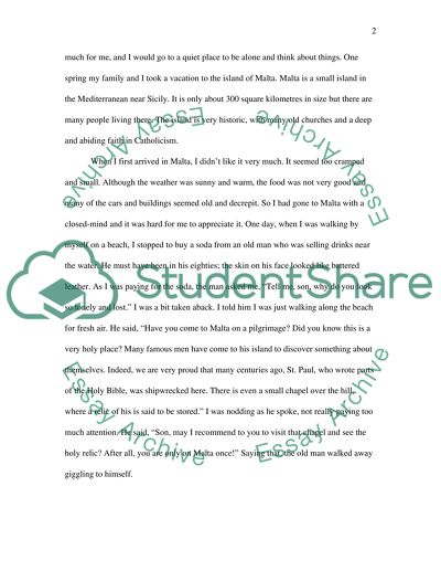 Describing a depth experience