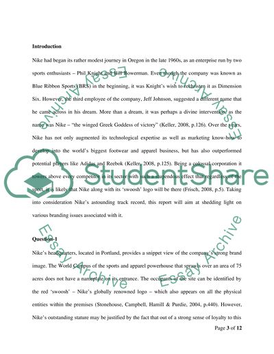 Value System of Nike