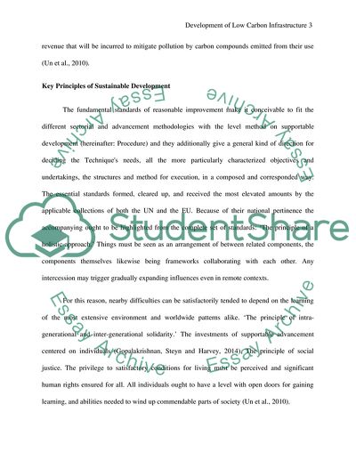 Influence of The Development of Low Carbon Infrastructure in Future