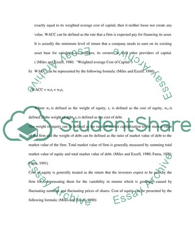 Corporate Finance of Aviva Company