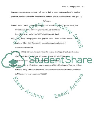 The Economic and Social Costs of Unemployment