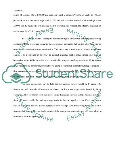 The Low-Tax Solution for Low-Income Earners