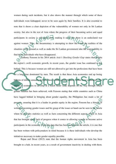 Gender and Development in South Asia