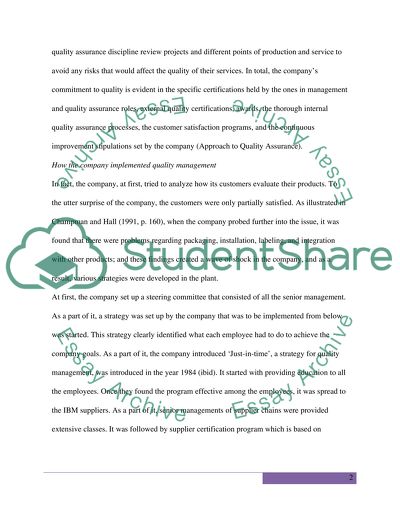 Quality Managment and Control