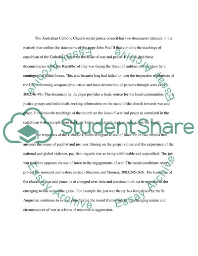 The Moral and Legal of War and Peace